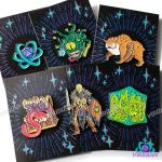 D&D Enamel Pins Set: Creatures & Accessories
