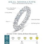 Moissanite Eternity Ring, 5.3ct Sterling Silver