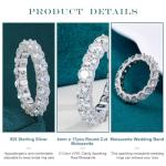 Moissanite Eternity Ring, 5.3ct Sterling Silver