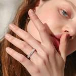 Moissanite Eternity Ring, 5.3ct Sterling Silver