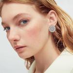 Bridal CZ Pave Clip-On Earrings for Non-Pierced Ears