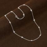 Italian Design 925 Silver CZ Station Necklace 24
