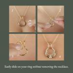 Emily C Ring Holder Necklace for Weddings & Gifts