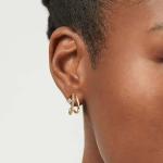 Dainty Gold Huggie Hoop Earrings with CZ