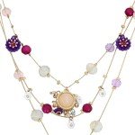 Betsey Johnson Floral Layered Necklace for Women