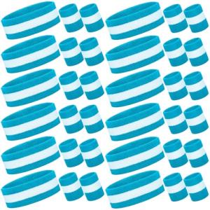 36-Piece Sweatband Set: Headbands & Wristbands Bundle