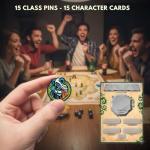 Fantasy RPG Enamel Pins Set for D&D Players