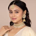 Kundan Beaded Choker Necklace and Earring Set