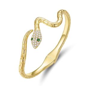 Adjustable Gold Snake Wrap Bangle Bracelet for Women