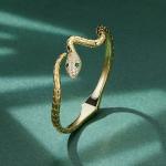 Adjustable Gold Snake Wrap Bangle Bracelet for Women
