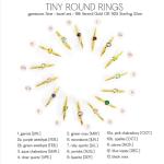 Minimalist 18k Gold Vermeil Birthstone Stacking Rings