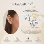 Adjustable 925 Sterling Silver Huggie Ear Cuffs