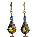 Vintage-Inspired Peacock Dangle Drop Earrings for Her