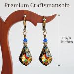 Vintage-Inspired Peacock Dangle Drop Earrings for Her