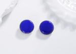 Vintage Blue Lapis-Lazuli Clip-On Sterling Silver Earrings