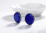 Vintage Blue Lapis-Lazuli Clip-On Sterling Silver Earrings