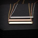 Gold Vertical/Horizontal Bar Necklace for Women