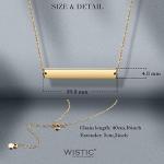 Gold Vertical/Horizontal Bar Necklace for Women