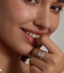 Emerald Cut Cubic Zirconia Engagement Ring for Women
