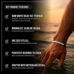 Men's Minimalist Titanium Cuff Bracelet - Waterproof