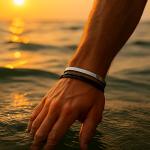 Men's Minimalist Titanium Cuff Bracelet - Waterproof