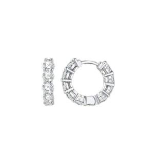 GIRIOIZ Hypoallergenic Diamond Hoop Stud Earrings