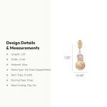 Pink Floral Clip-On Beaded Earrings for Women