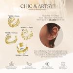 Adjustable 18k Gold Plated Ear Cuffs for Women