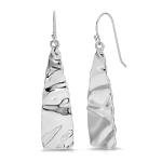 Minimalist 925 Sterling Silver Tapered Drop Earrings