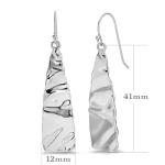 Minimalist 925 Sterling Silver Tapered Drop Earrings