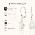 Dainty 925 Sterling Silver Opal Teardrop Earrings