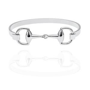 Charming Silver Equestrian Snaffle Bit Bracelet