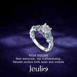 Butterfly Birthstone Engagement Ring Set in Silver