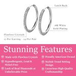 Bianca "Fair" 18k White Gold Hoop Earrings