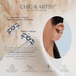 Adjustable 925 Sterling Silver Claddagh Ear Cuffs