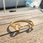 Gold Equestrian Snaffle Bit Bangle Bracelet