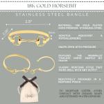 Gold Equestrian Snaffle Bit Bangle Bracelet