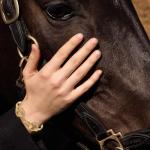 Gold Equestrian Snaffle Bit Bangle Bracelet