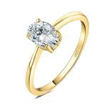 Elegant Oval Cut Moissanite Solitaire Engagement Ring