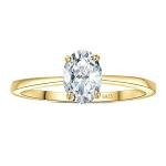 Elegant Oval Cut Moissanite Solitaire Engagement Ring