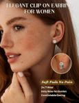 Stylish Clip-On Earrings with Sparkling Crystals