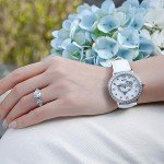 Butterfly Birthstone Engagement Ring Set in Silver
