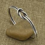 Minimalist Sterling Silver Knot Cuff Bracelet