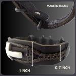 Rustic Leather Cross Bracelet for Men