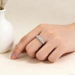 Moissanite Eternity Ring for Women, Size 8