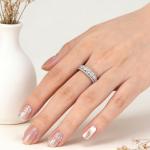 Moissanite Eternity Ring for Women, Size 8