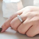 Moissanite Eternity Ring for Women, Size 8