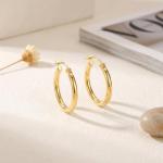 14K Gold Huggie Hoop Earrings for Her