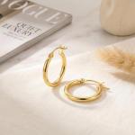 14K Gold Huggie Hoop Earrings for Her