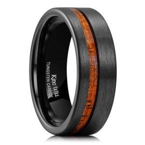 King Will 8mm Black Tungsten Wedding Ring